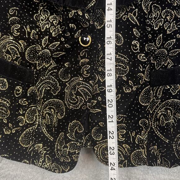 Vintage Scott McClintock Tuxedo Jacket Black Velvet 6P Holiday Whimsygoth Boho - Picture 6 of 9